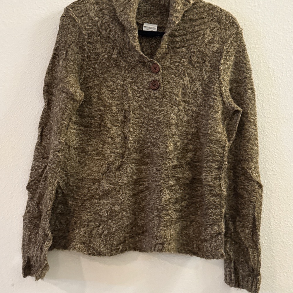 Columbia Brown Cowl Neck Sweater - Picture 2 of 6